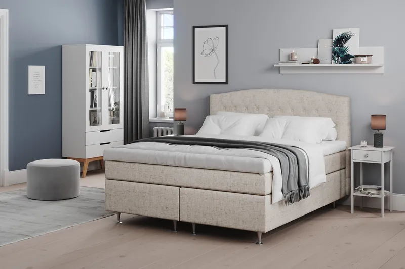 Belda Sängpaket 160x200 Medium - Beige - Products - Möbler - Säng - Kontinentalsäng