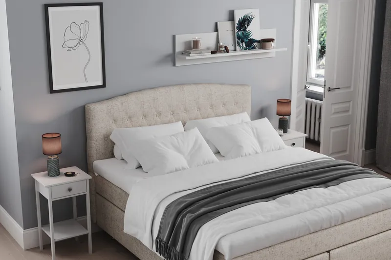 Belda Sängpaket 160x200 Medium - Beige - Products - Möbler - Säng - Kontinentalsäng