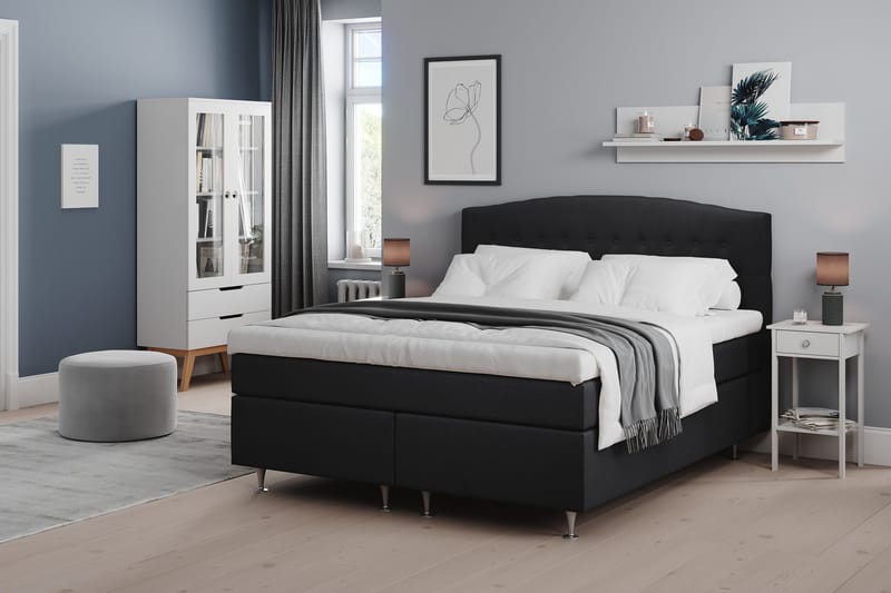 Belda Sängpaket 160x200 Medium - Svart - Products - Möbler - Säng - Kontinentalsäng