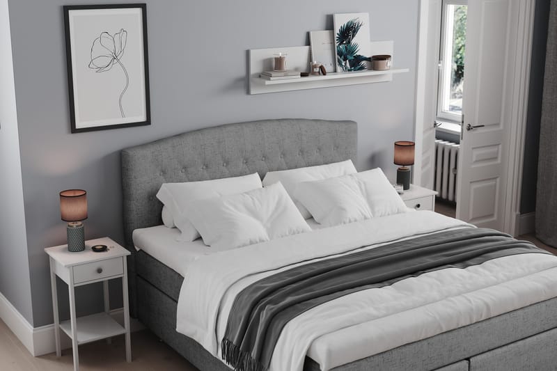 Belda Sängpaket 180x200 Fast/Medium, Grå