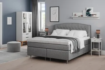 Belda Sängpaket 180x200 Fast/Medium - Grå - Products - Möbler - Säng - Kontinentalsäng