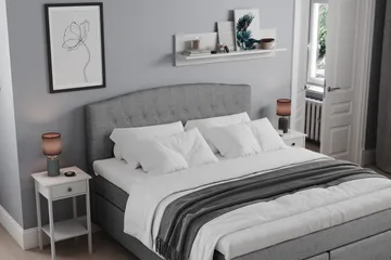 Belda Sängpaket 180x200 Medium - Grå - Products - Möbler - Säng - Kontinentalsäng