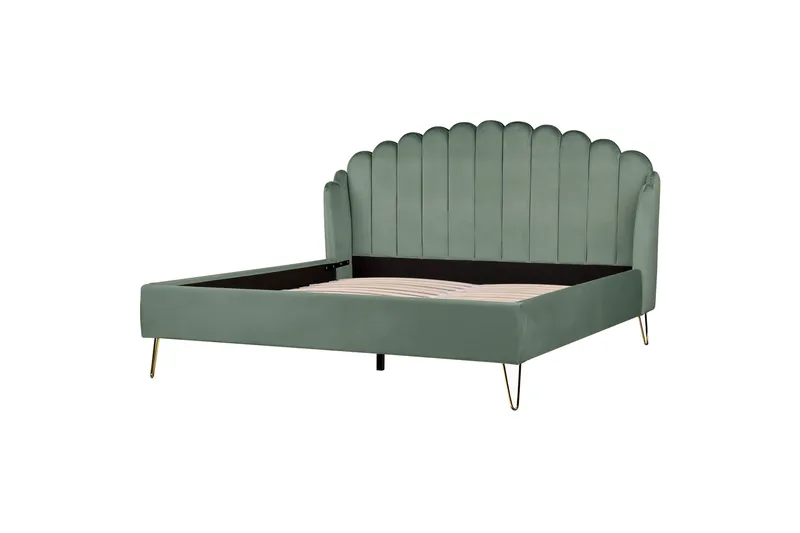 Benicio Sängram 180x200 cm, Grön/Guld