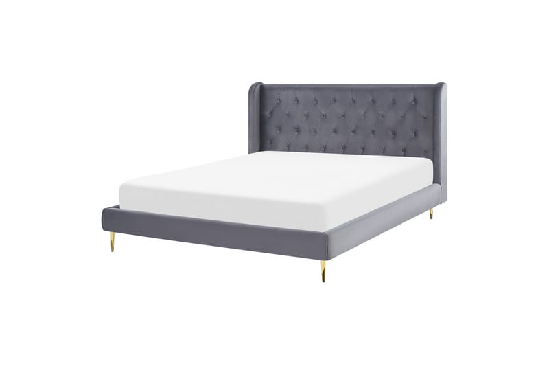 Bernie Sängram 160x200 cm - Grå/Guld - Products - Möbler - Säng - Sängram & sängstomme