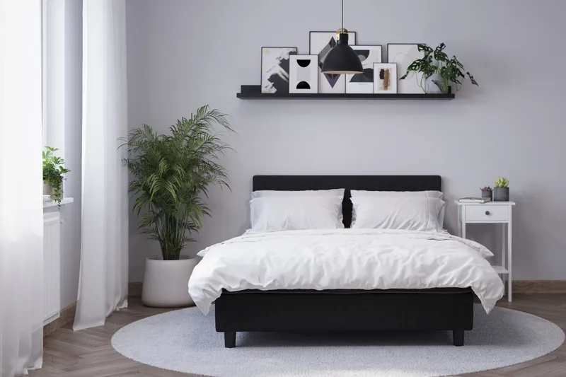 Billingen Komplett Sängpaket 120x200 cm - Svart - Products - Möbler - Säng - Kontinentalsäng