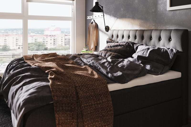 Boxy Box Bed 120x200 cm - Svart/Grå - Products - Möbler - Säng - Säng med förvaring