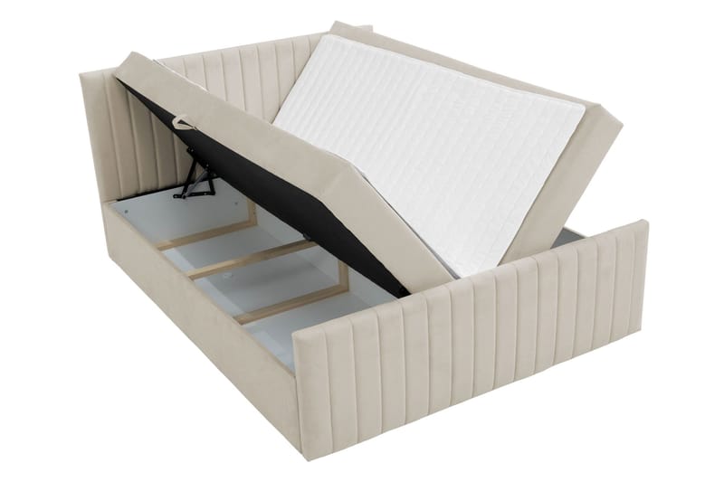 Calrosor Sängpaket Kontinentalsäng med Förvaring 160x200 cm - Grå - Products - Möbler - Säng - Komplett sängpaket