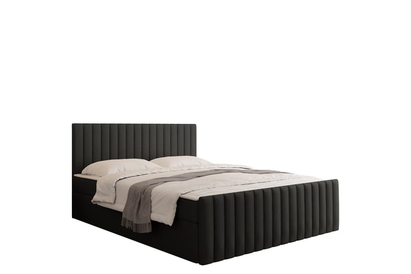 Calrosor Sängpaket Kontinentals äng med Förvaring 160x200 cm, Svart