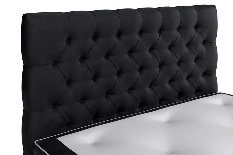 Celine Kontinentalsäng 120x200cm - Svart/Sammet - Products - Möbler - Säng - Kontinentalsäng