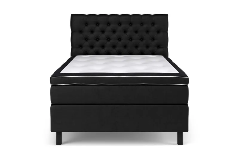 Celine Kontinentalsäng 120x200cm, Svart/Sammet