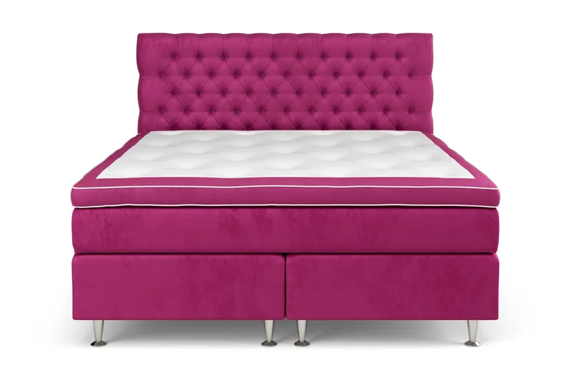 Celine Kontinentalsäng 160x200cm - Rosa/Sammet - Products - Möbler - Säng - Kontinentalsäng