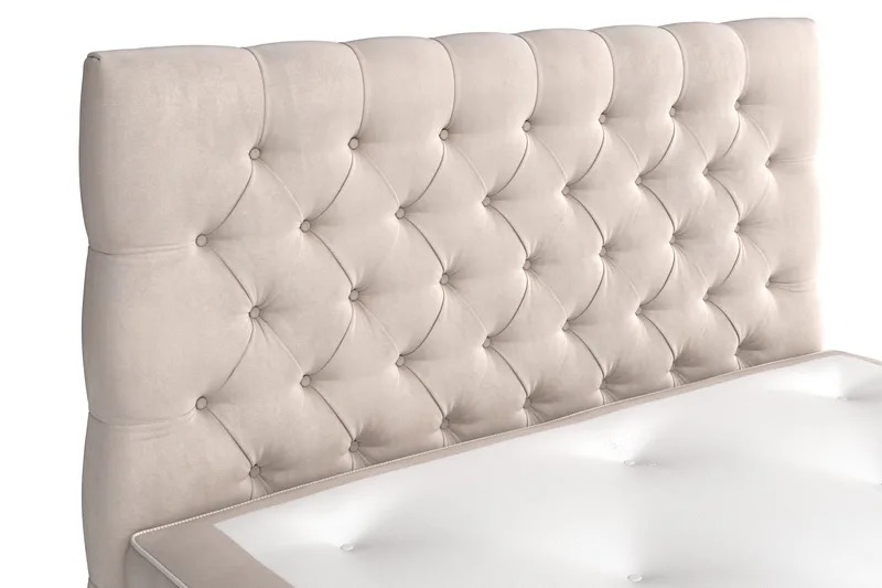 Celine Sängpaket 120x200 cm - Beige/Sammet - Products - Möbler - Säng - Kontinentalsäng