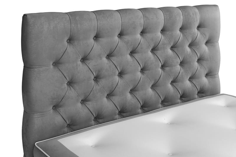 Celine Sängpaket 120x200 cm - Grå/Sammet - Products - Möbler - Säng - Enkelsäng