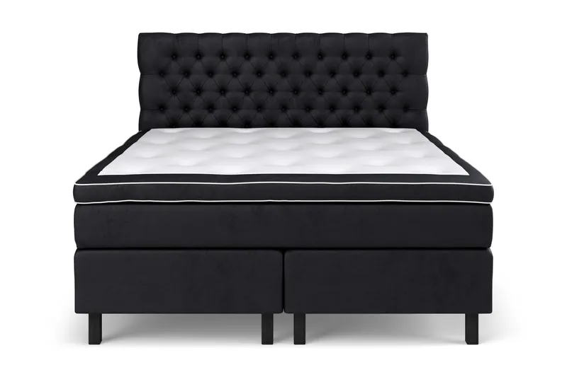 Celine Sängpaket 160x200cm - Svart/Sammet - Products - Möbler - Säng - Kontinentalsäng