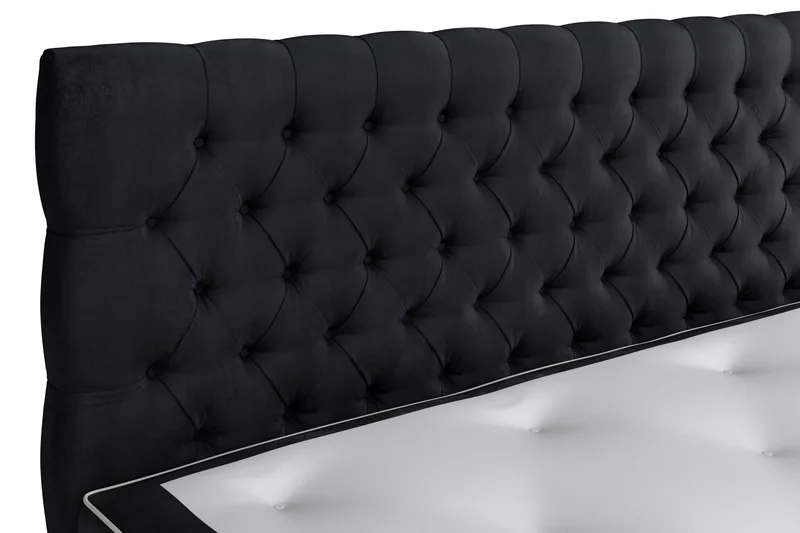 Celine Sängpaket 180x200 cm - Svart/Sammet - Products - Möbler - Säng - Kontinentalsäng
