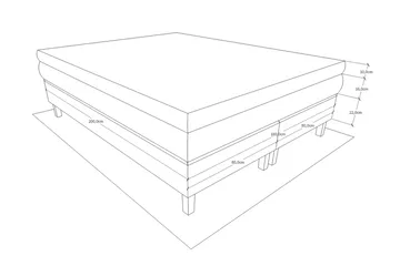 Charleston Kontinentalsäng 160x200 - Ljusgrå - Products - Möbler - Säng - Kontinentalsäng