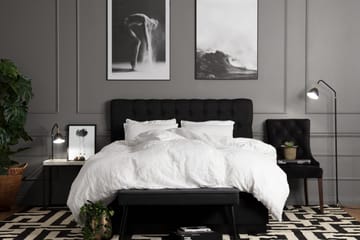 Charleston Kontinentalsäng 180x200 Fast Polyeterskum - Svart - Products - Möbler - Säng - Kontinentalsäng