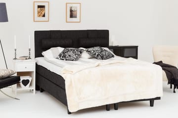 Charleston Kontinentalsäng 180x200 Fast Polyeterskum - Svart - Products - Möbler - Säng - Kontinentalsäng