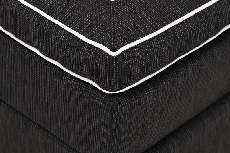 Charleston Kontinentalsäng 180x200 Fast Polyeterskum - Svart - Products - Möbler - Säng - Kontinentalsäng