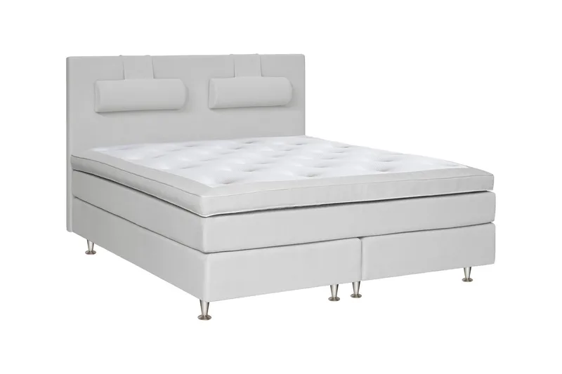 Charleston Kontinentalsäng 210x210 Fast Valbar Malaga - Malaga Ljusgrå - Products - Möbler - Säng - Kontinentalsäng