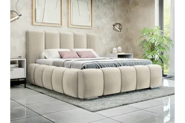 Cleaton Bubblig Sängram 180x200 cm Med förvaring - Beige - Products - Möbler - Säng - Säng med förvaring