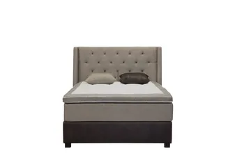 Cuba Sängpaket 120x200 med Två Bruna Kuddar - (+Fler val) Beige/Brun - Products - Möbler - Säng - Kontinentalsäng