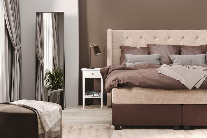 Cuba Sängpaket 160x200 med Tre Bruna Kuddar - (+Fler val) Beige/Brun - Products - Möbler - Säng - Kontinentalsäng