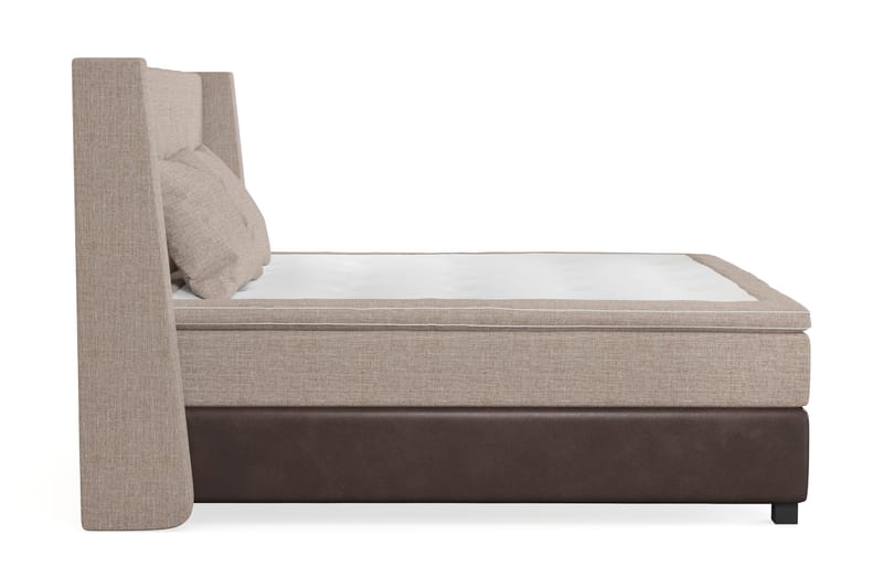 Cuba Sängpaket 210x210 med Två Beiga Kuddar - (+Fler val) Beige/Brun - Products - Möbler - Säng - Kontinentalsäng