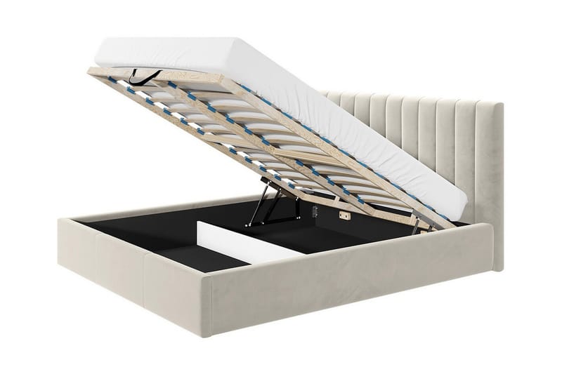 Derry Sängram 180x200 cm - Grå - Products - Möbler - Säng - Säng med förvaring