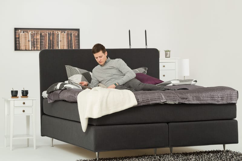 Dolly Kontinentalsäng 160x200 cm - Mörkgrå - Products - Möbler - Säng - Kontinentalsäng