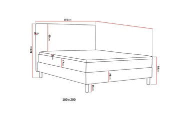 Dream Komplett Sängpaket 180x200 cm Slät Sänggavel - Grå - Products - Möbler - Säng - Enkelsäng