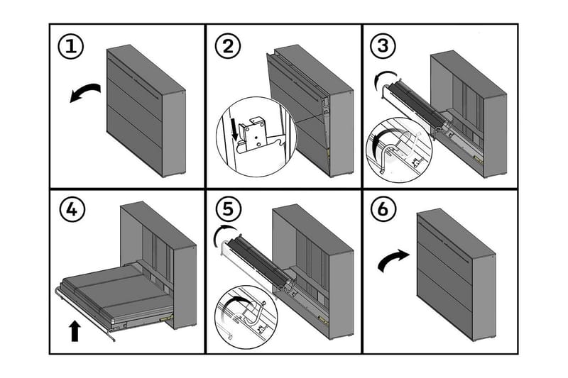 Concept Pro Sängskåp 120x200cm Wilson & Wood White High gloss - Products - Möbler - Säng - Gästsäng & extrasäng - Sängskåp