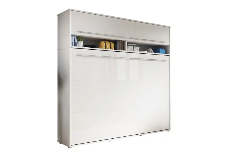 Rauk Sängskåp, Vit Högglans