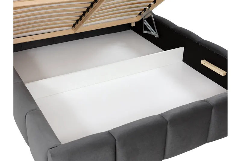 Gioia Förvaringssäng 160x200 cm - Grå - Products - Möbler - Säng - Säng med förvaring