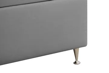 Hilton Lyx Komplett Sängpaket 180x200 cm Kontinentalsäng med knappad sänggavel i sammet - Ljusgrå - Products - Möbler - Säng - Kontinentalsäng