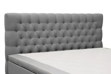 Hilton Lyx Komplett Sängpaket 180x200 cm Kontinentalsäng med knappad sänggavel i sammet - Ljusgrå - Products - Möbler - Säng - Kontinentalsäng