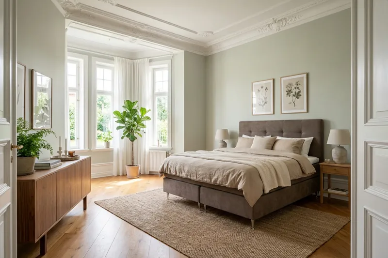 Hilton Premium Komplett Sängpaket 160x200 cm Kontinentalsäng med Sänggavel - Brun Tyg - Products - Möbler - Säng - Kontinentalsäng