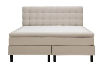 HVILA Classic Komplett Sängpaket 180x200 cm Kontinentalsäng med rutad sänggavel, Beige