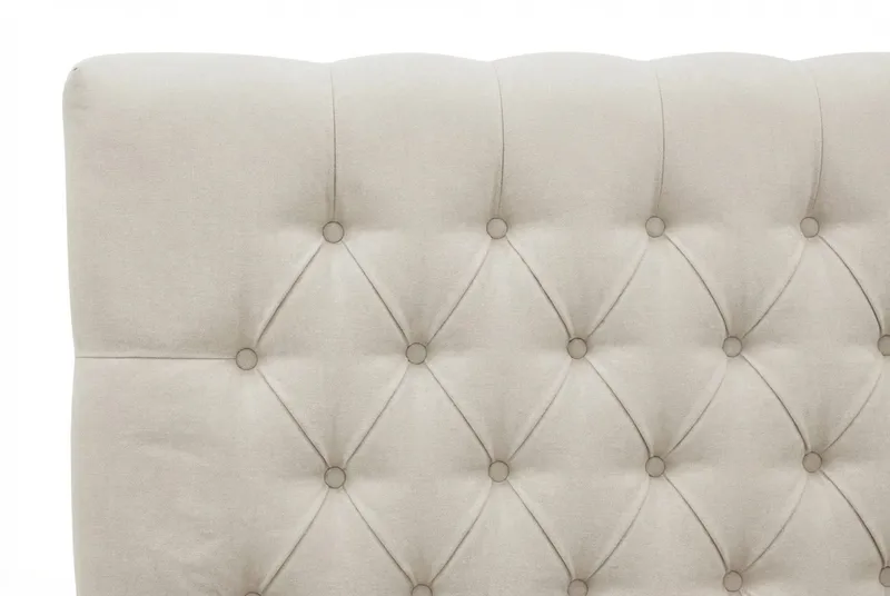 HVILA Lyx Komplett Sängpaket 160x200 cm Kontinentalsäng med knappad sänggavel i chenille - Beige - Products - Möbler - Säng - Kontinentalsäng