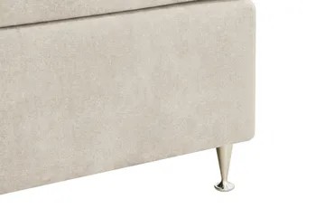 HVILA Lyx Komplett Sängpaket 160x200 cm Kontinentalsäng med knappad sänggavel i chenille - Beige - Products - Möbler - Säng - Kontinentalsäng