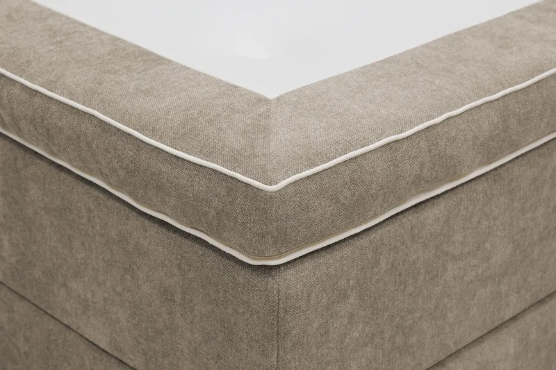 HVILA Lyx Komplett Sängpaket 160x200 cm Kontinentalsäng med knappad sänggavel i chenille - Brun - Products - Möbler - Säng - Kontinentalsäng