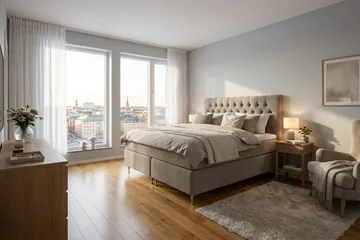 HVILA Lyx Komplett Sängpaket 160x200 cm Kontinentalsäng med knappad sänggavel i chenille - Brun - Products - Möbler - Säng - Kontinentalsäng