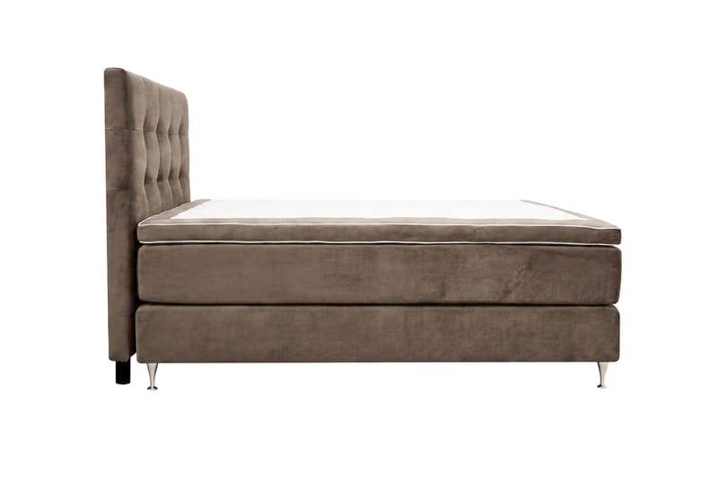 HVILA Premium Komplett Sängpaket 160x200 cm Kontinentalsäng med Sänggavel - Brun Tyg - Products - Möbler - Säng - Kontinentalsäng