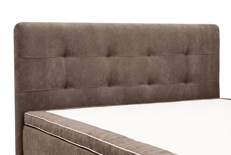 HVILA Premium Komplett Sängpaket 160x200 cm Kontinentalsäng med Sänggavel - Brun Tyg - Products - Möbler - Säng - Kontinentalsäng