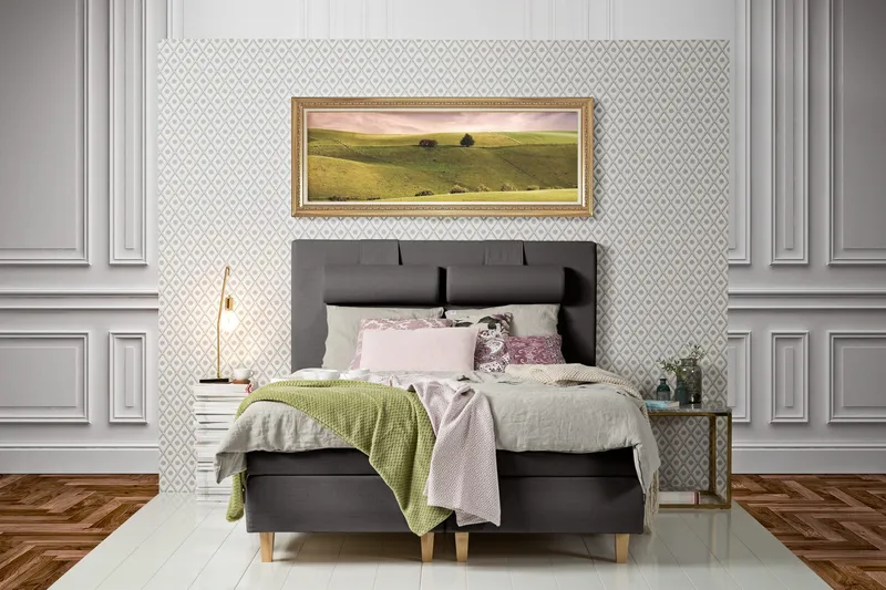 James Kontinentalsäng 180x200 cm, Ljusgrå