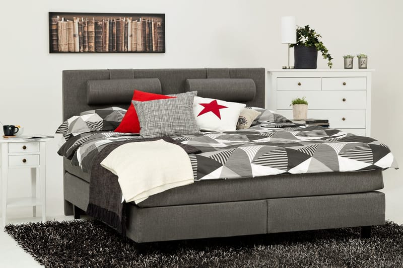 James Kontinentalsäng 180x200 cm - Ljusgrå - Products - Möbler - Säng - Kontinentalsäng