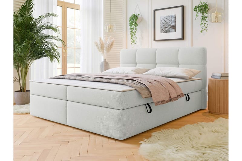 Leckersbo Komplett Sängpaket Kontinentalsäng med förvaring 140x200 cm - Vit - Products - Möbler - Säng - Komplett sängpaket