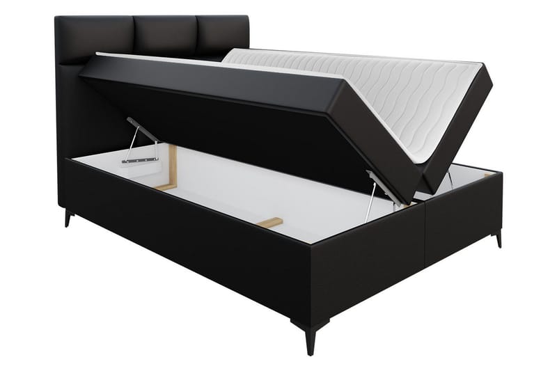 Leckersbo Komplett Sängpaket Kontinentalsäng med förvaring 200x200 cm - Svart - Products - Möbler - Säng - Komplett sängpaket