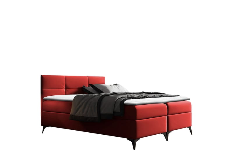 Leckersbo Sängpaket Kontinentalsäng 200x200 cm, Röd