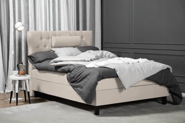 Lucky Komplett Sängpaket 120x200 Skum Diamant Sänggavel - Nackkudde Stor Beige - Products - Möbler - Säng - Enkelsäng